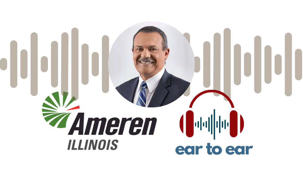 Richard Mark Headshot, Ameren and Ear to Ear logos