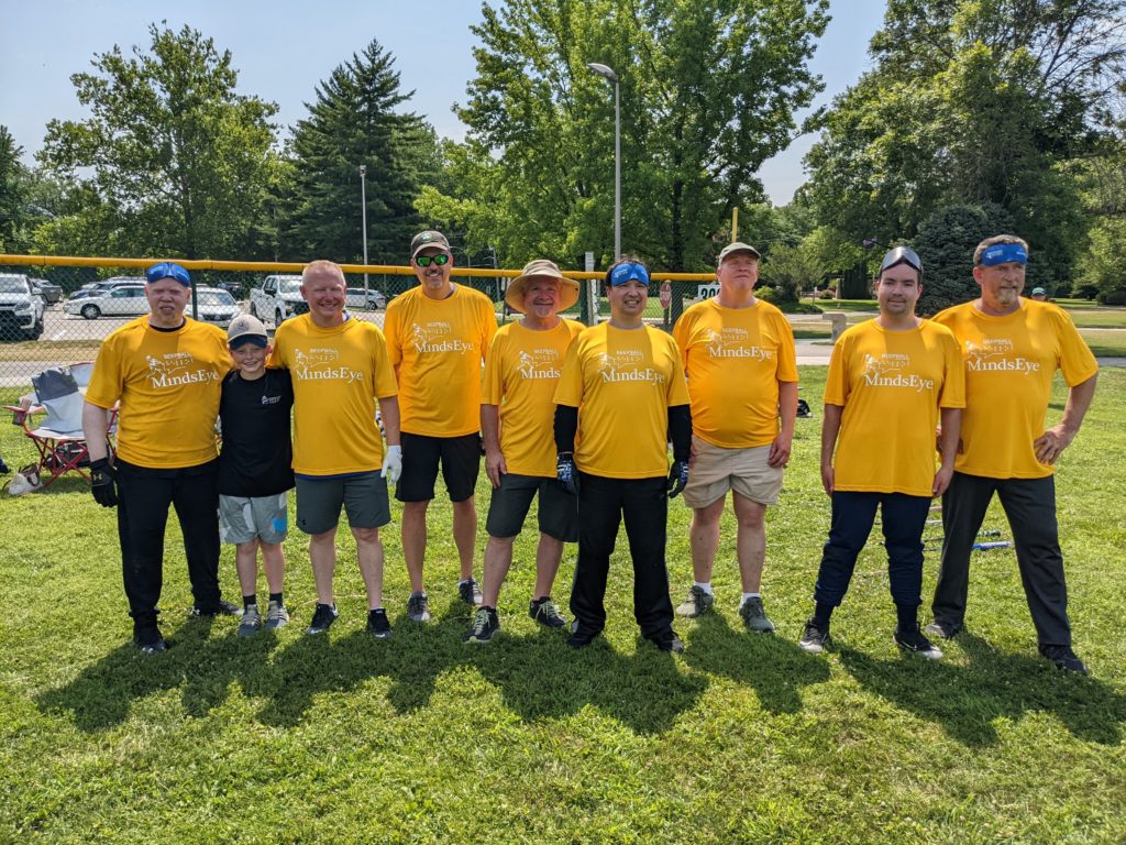 Photo of Lighthouse for the Blind - St. Louis Beepball team, in matching yellow jerseys